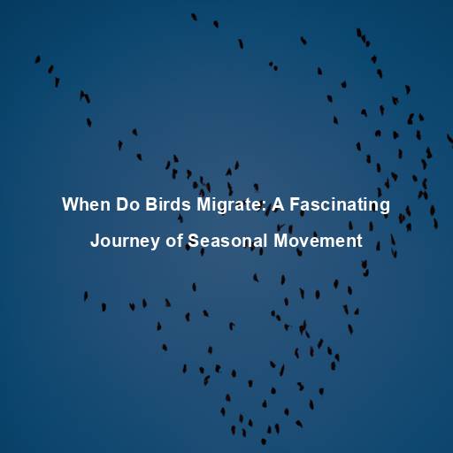 When Do Birds Migrate: A Fascinating Journey of Seasonal Movement