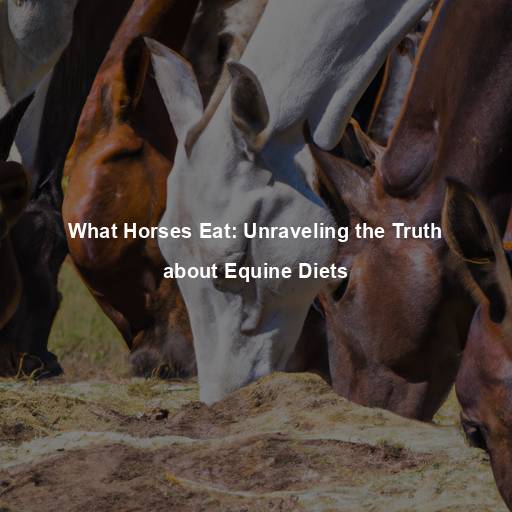 What Horses Eat: Unraveling the Truth about Equine Diets